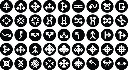 Media Icon Arrow 4 Solid Style for any purposes website mobile app presentation