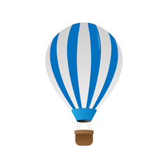vector of blue hot air balloon