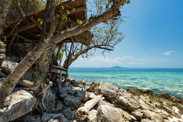 Fototapeta premium viewpoint hut at Thale waek, Krabi