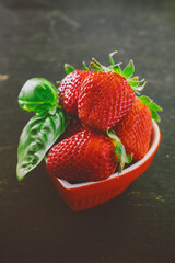 A Closeup of delicious organic strawberries