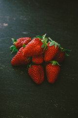A Closeup of delicious organic strawberries