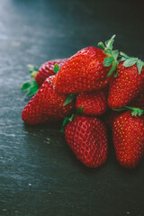 A Closeup of delicious organic strawberries