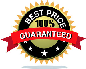 Best Price guaranteed label with icon.