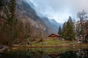 mountain lake in the alps