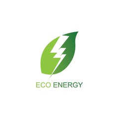 Eco energy logo template vector icon