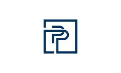 p, p logo, pp logo, pp, icon, symbol, blue