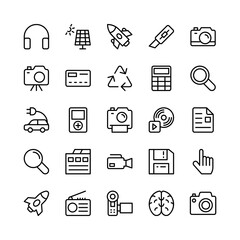 Science and Technology Line Vector Icons 1