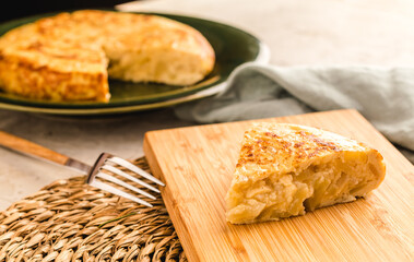 still life with spike typical Spanish potato omelette tapas