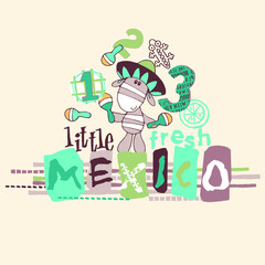 Cartoon funny donkey dancer vector character illustration