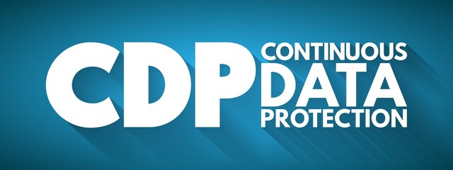 CDP - Continuous Data Protection acronym, technology concept background