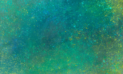 abstract green grunge background with chaotic blots and dots