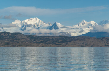 View of the Andes Montains from Argentino Lake