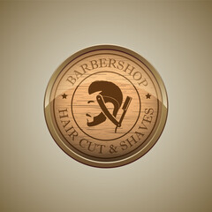 Barbershop banner, logo, label