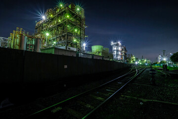 Fototapeta premium 神奈川県川崎の工場夜景