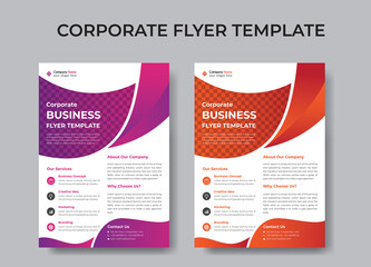 Corporate Flyer Design , Business Flyer Template vector design for Brochure, Annual Report, Magazine, Poster, Corporate Presentation, Portfolio, Flyer, layout leaflet promotion marketing flyer