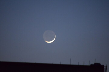 close up view of new moon
