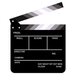Obraz premium movie clapper board vector