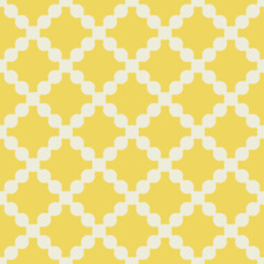 Pattern from white and yellow. Seamless fashion design.