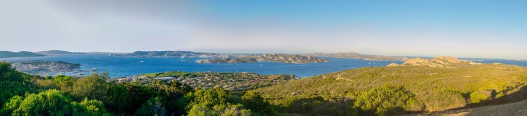 Fototapeta na wymiar Panorama of the Maddalena of La Archipelago (Sardinia, Italy).