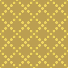 Pattern from yellow dots on dark orange seamless background.