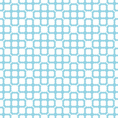 Fototapeta na wymiar Turquoise pattern on white seamless background.