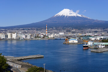 静岡県富士田子の浦からの富士山