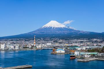 静岡県富士田子の浦からの富士山