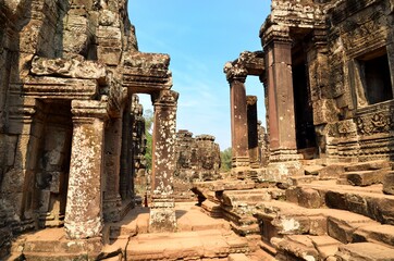 Ancient temple Bayon in Angkor Wat
