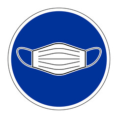 Mascarilla en se&ntilde;al de obligaci&oacute;n