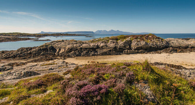 Rum and Eigg from Arisaig near Morar