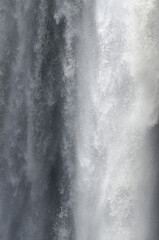 Beautiful close up photography shot of waterfall which show motion of water splash by natural