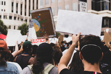 group of people at the protest