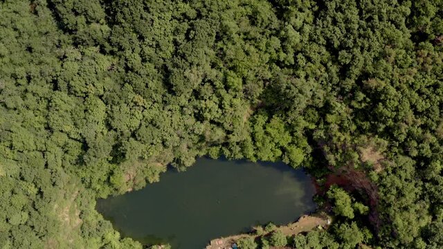 Apc city Maar  in Hungary. One of rare mine lakes in this country. It has all around untouchable nature. This lake in of the Somlyo hills. Perfect tour place.