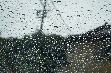 窓についた水滴