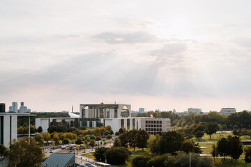 Berlin, Germany - May, 2020 cityscape of Berlin with the Bundeskanzleramt