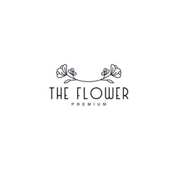 Fashion Flowers template logo design inspiration. Flowers Boutique Abstract professional elegant trendy awesome Premium Quality Feminine symbol icon vector illustration