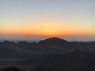 sunset in the mountains