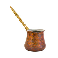 Traditional old style solid copper coffee pot.