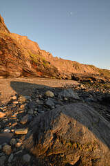 Tregardock Beach Cornwall at sunset
