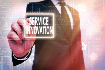 Word writing text Service Innovation. Business photo showcasing changing the way you serve customers for greater value