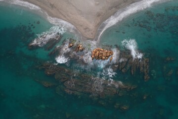 Brandung an der Küste