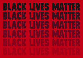 Black lives matter repeated text on a red background