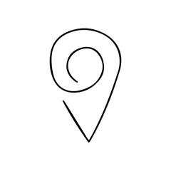 Location icon vector. Pin sign Isolated on white background.