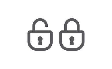 Lock icon, security symbol. Padlock pictogram.