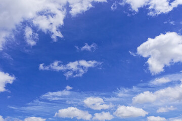 Blue sky and clouds on late spring