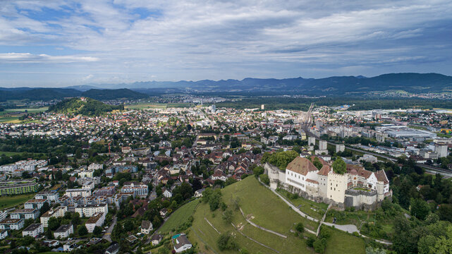 Aussicht auf die Stadt Lenzburg