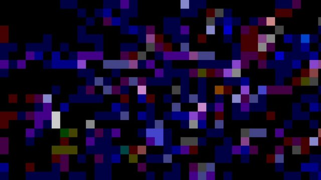 Pixel LCD Screen, Retro Computer Animation Pixel Art Digital Screen Texture, smooth moving pixel block pattern, animated background New quality dynamic motion vintage colorful retro animation