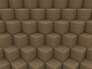 Fototapeta premium Background of wooden cubes in the form of steps