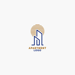Abstract Buildings Logo. Real Estate Logo. Apartment Logo. Architecture, Resort and Creative House Logo.
