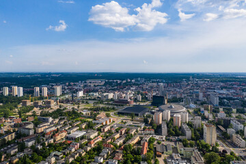 Fototapeta na wymiar Katowice landscape - aerial panorama